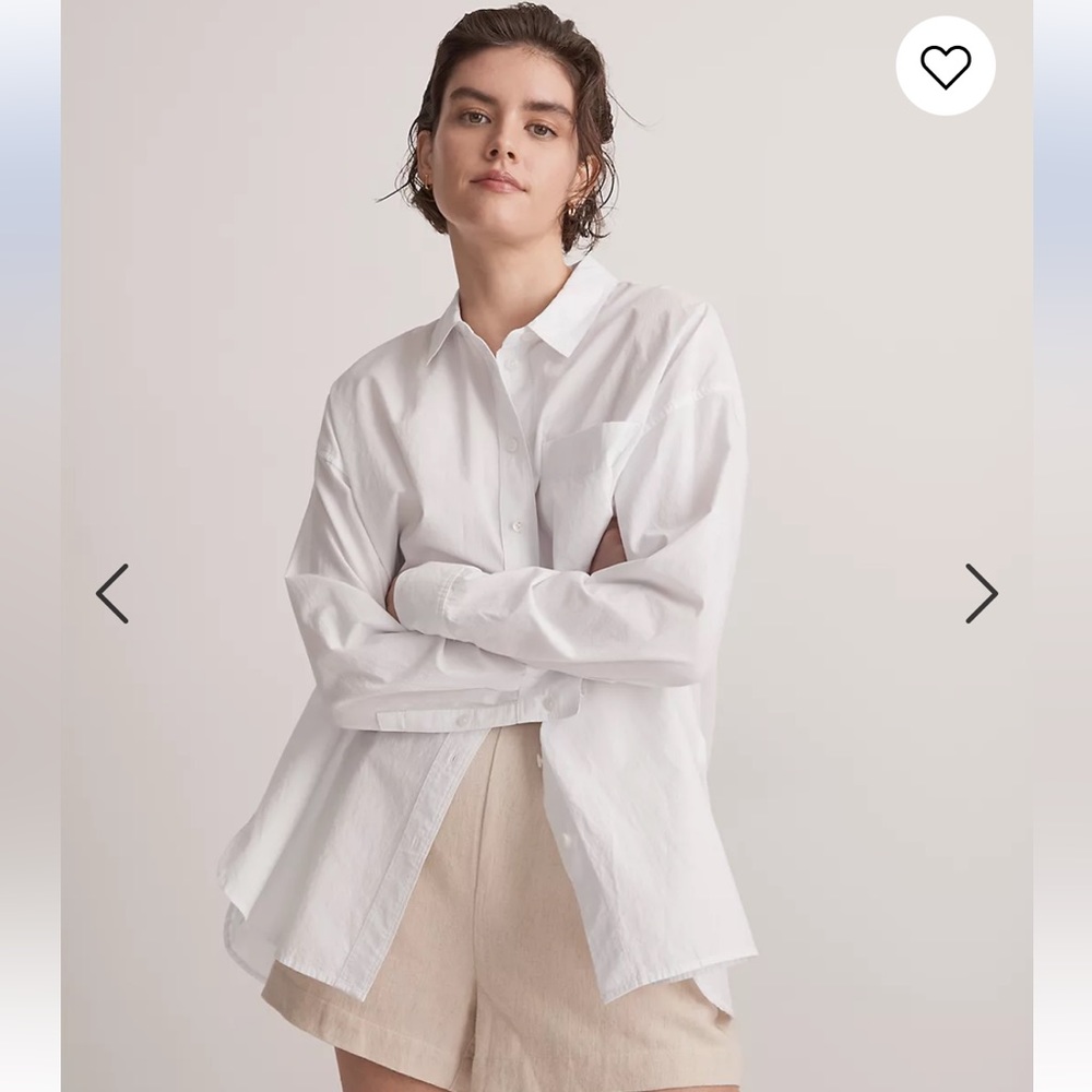 Signature Poplin Oversized Shirt NWT